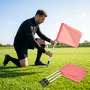Spring-loaded football corner flags in various colours with weatherproof PVC poles