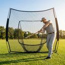 Custom baseball nets made from HDPP material in black