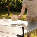 Table tennis balls in optic white for indoor and outdoor use
