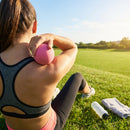 Solid rubber massage ball in various colours for muscle relief