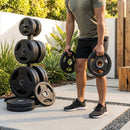 Olympic weight plates with PU coating, various weights