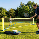 Mini Tennis Net Set with rackets and balls, perfect for backyard and club use