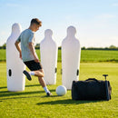 Inflatable football mannequins available in multiple sizes for training use
