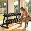Urethane dumbbells with steel core, ideal for gyms