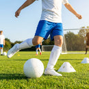 Football shin pads with ankle protectors in black finish