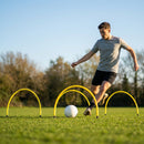 Football training passing arcs made of 34mm PVC