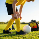 Football socks in various sizes and colours for players