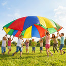 Colourful kids parachute with handles for indoor and outdoor games