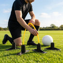Black rubber arc bases for indoor and outdoor training