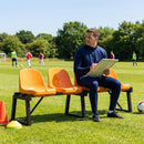 Aluminium sports bench with HDPE seats for indoor and outdoor use