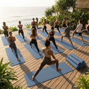 PU Yoga Mat in calming colours, ideal for yoga and Pilates