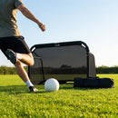 Beach football goal with fluorescent net and aluminium frame