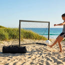 Beach football goal with fluorescent net and aluminium frame