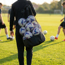 Football carry bag with 12 footballs, durable mesh