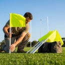 Customisable football corner flags in various colours and weatherproof design