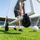 Football goal wheels with 360-degree rotation feature