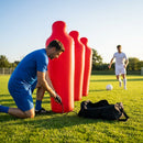 Inflatable football mannequins available in multiple sizes for training use