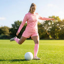 Women's Football Kit with Long Sleeve Shirt and Shorts