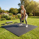 Rubber gym flooring mats, 50cm x 50cm, recycled rubber