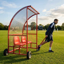 Sports team shelter with aluminium frame and multiple colour options