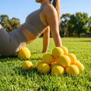 Solid rubber massage ball in various colours for muscle relief