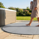Hot tub base mat in grey EVA foam, 205cm diameter