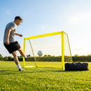 Beach football goal with fluorescent net and aluminium frame