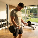 Rubber Barbell Weights with Cast Iron Core for Gym and Home Use