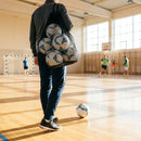 Football carry bag with 12 footballs, durable mesh
