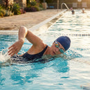 Silicone swimming caps available in five colours for training