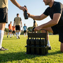 Set of 10 hygiene water bottles with non-contact nozzles and foldable carrier