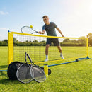 Mini Tennis Net Set with rackets and balls, perfect for backyard and club use