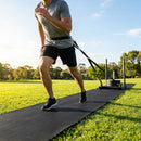 Numbered sprint track in green and black for gym and outdoor use