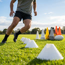 Vibrant training marker cones in fluro colours for sports drills