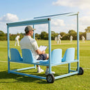 Sports team shelter with aluminium frame and multiple colour options