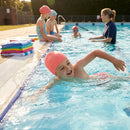 Kids' silicone swimming caps in a variety of colours for pool use