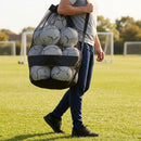 Football carry bag with 12 footballs, durable mesh
