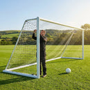 Football goal nets 24 x 8 ft, durable HDPE for clubs and schools