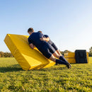 Rugby tackle mats in Yellow/Black with durable PVC for training
