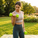 Neoprene dumbbells with non-slip coating for home and gym use