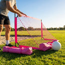 Beach football goal with fluorescent net and aluminium frame