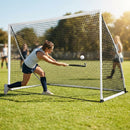 Pop up hockey goals with durable steel frame for indoor and outdoor use