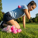Solid rubber massage ball in various colours for muscle relief