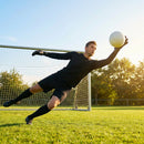 Vibrant men's goalkeeper kit in fluro green with long sleeves
