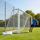Aluminium football goal with folding mechanism