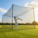 Cricket netting made of high-density polypropylene in black colour