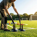 Corner flag bases in black rubber for sports pitches