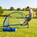 Beach football goal with fluorescent net and aluminium frame