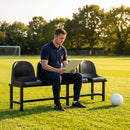 Aluminium sports bench with HDPE seats for indoor and outdoor use