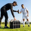 Set of 10 hygiene water bottles with non-contact nozzles and foldable carrier